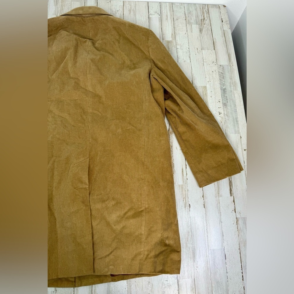 Vintage J. Crew Lined Trench Overcoat XL Tan - Picture 8 of 12